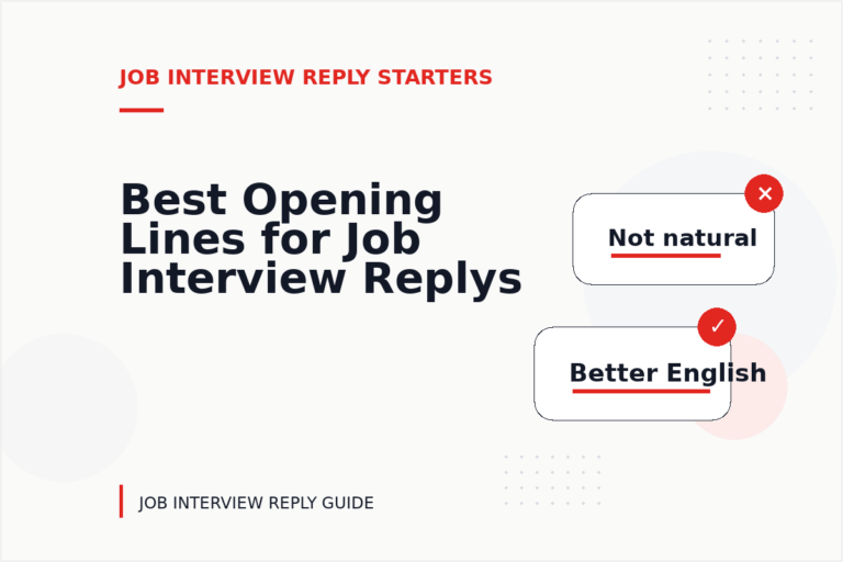 Best Opening Lines for Job Interview Replys Best Opening Lines for Job Interview Replys