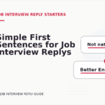 Simple First Sentences for Job Interview Replys