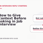 How to Give Context Before Asking in Job Interview Reply English