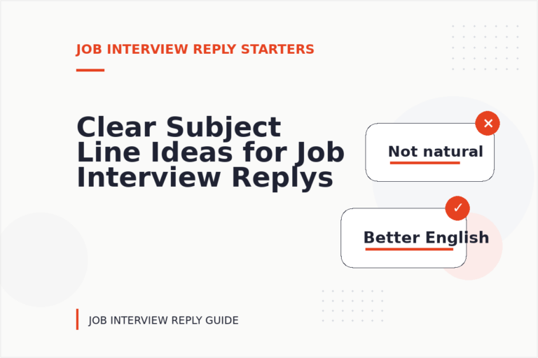 Clear Subject Line Ideas for Job Interview Replys Clear Subject Line Ideas for Job Interview Replys