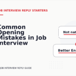 Common Opening Mistakes in Job Interview Replys