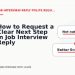 How to Request a Clear Next Step in Job Interview Reply English