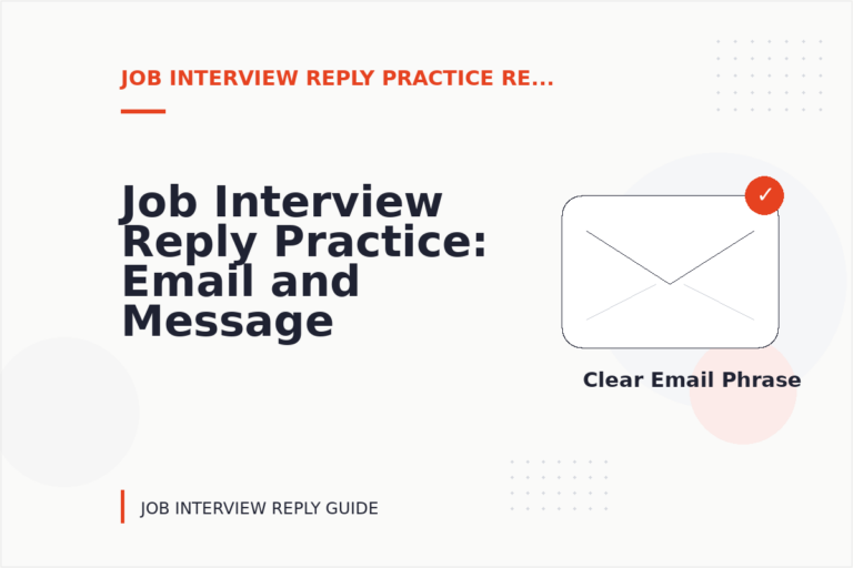 Job Interview Reply Practice: Email and Message Examples